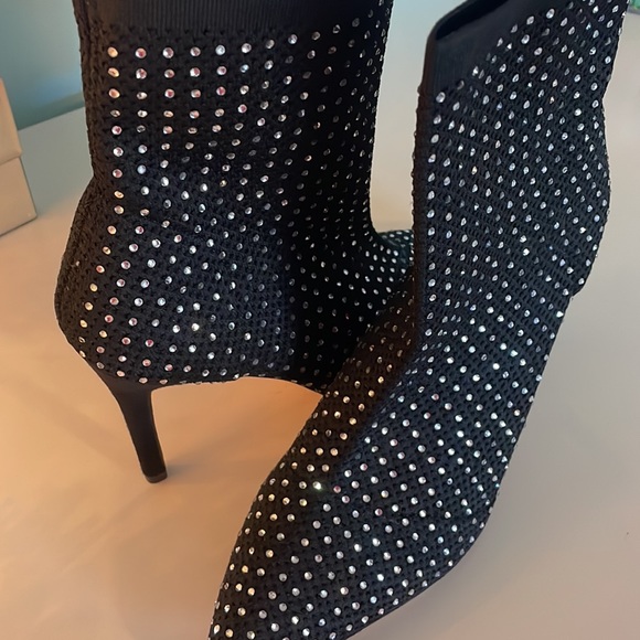 Black Rhinestone Booties - Picture 2 of 5